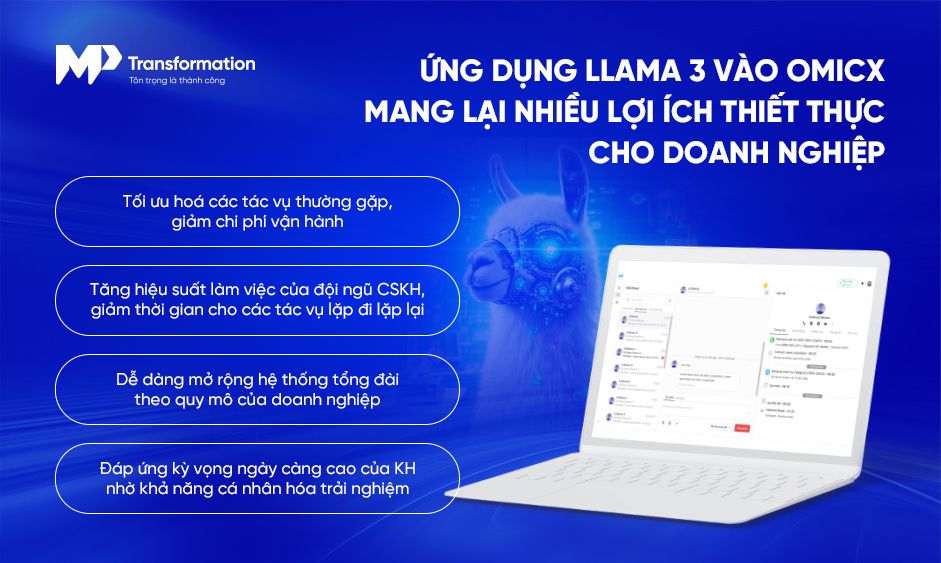 4 lợi ích nổi bật  khi ứng dụng Llama 3 vào OmiCX 