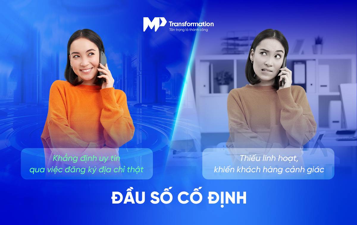 Đầu số cố định phù hợp chứng minh doanh nghiệp có địa chỉ thật nhưng thiếu linh hoạt