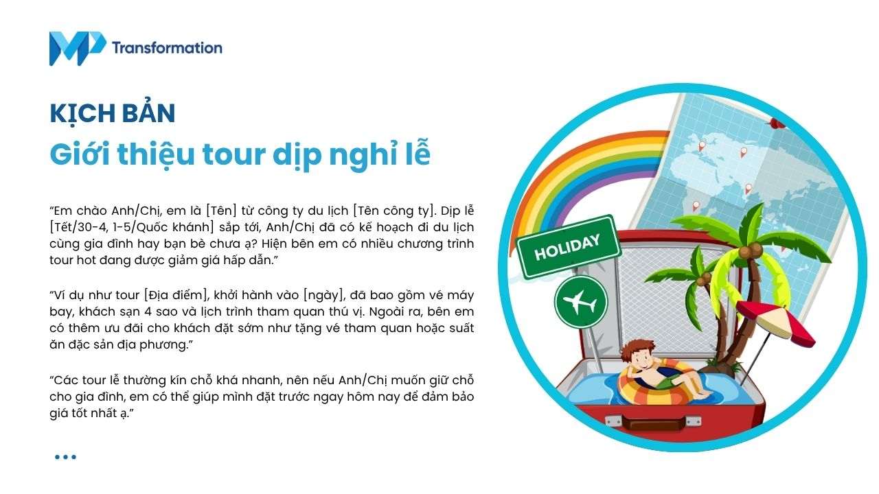 Mẫu kịch bản telesale du lịch phân loại tour