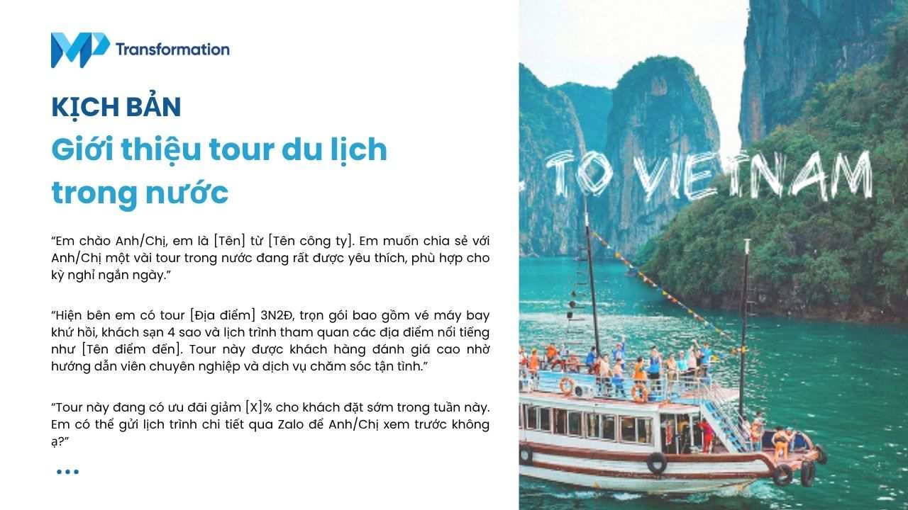 Kịch bản sale tour trong nước 