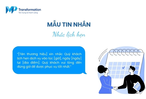 Mẫu tin nhắn nhắc lịch hẹn