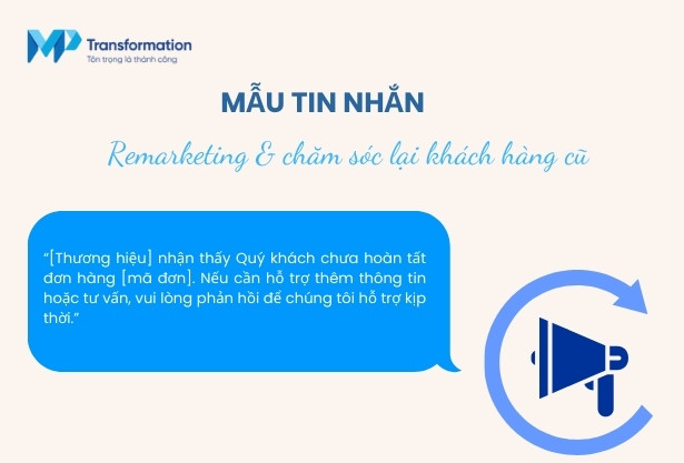 Mẫu tin nhắn remarketing & chăm sóc lại khách hàng cũ