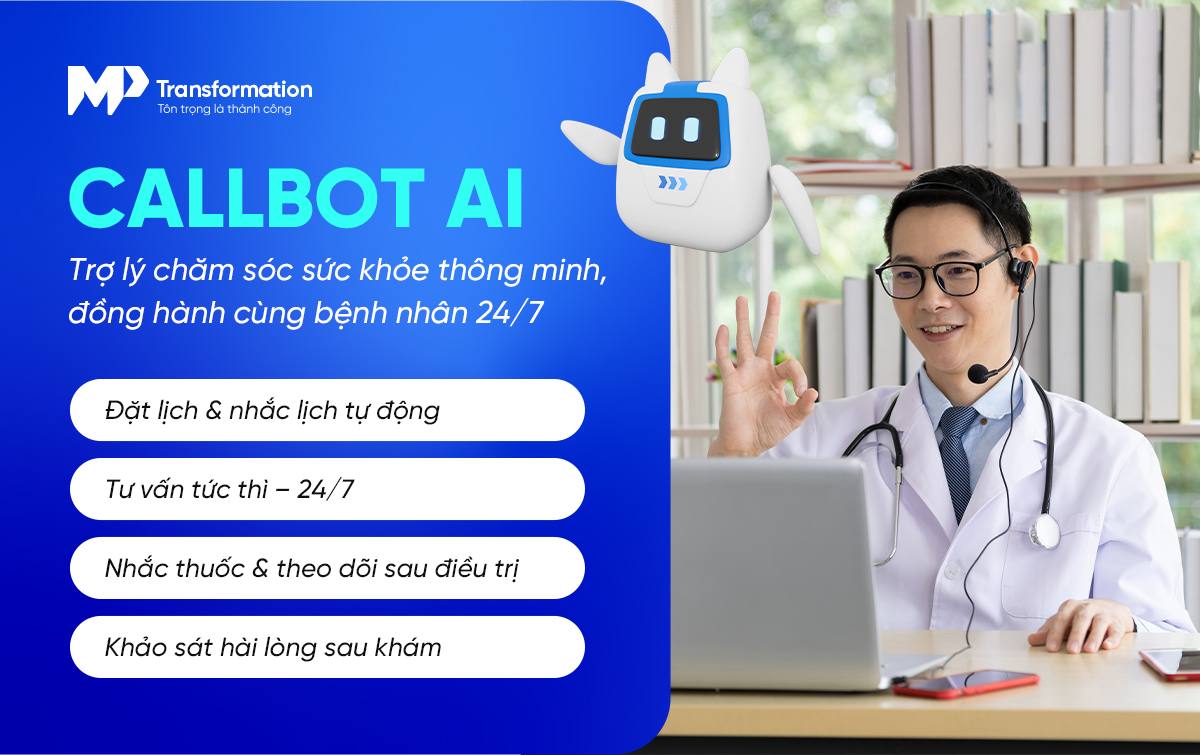 Ứng dụng thực tế của Callbot AI trong y tế – chăm sóc sức khỏe Ứng dụng thực tế của Callbot AI trong y tế – chăm sóc sức khỏe