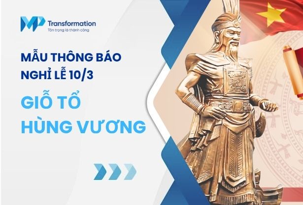 Mẫu thông báo kèm lời chúc nghỉ lễ ngày Giỗ tổ Hùng Vương