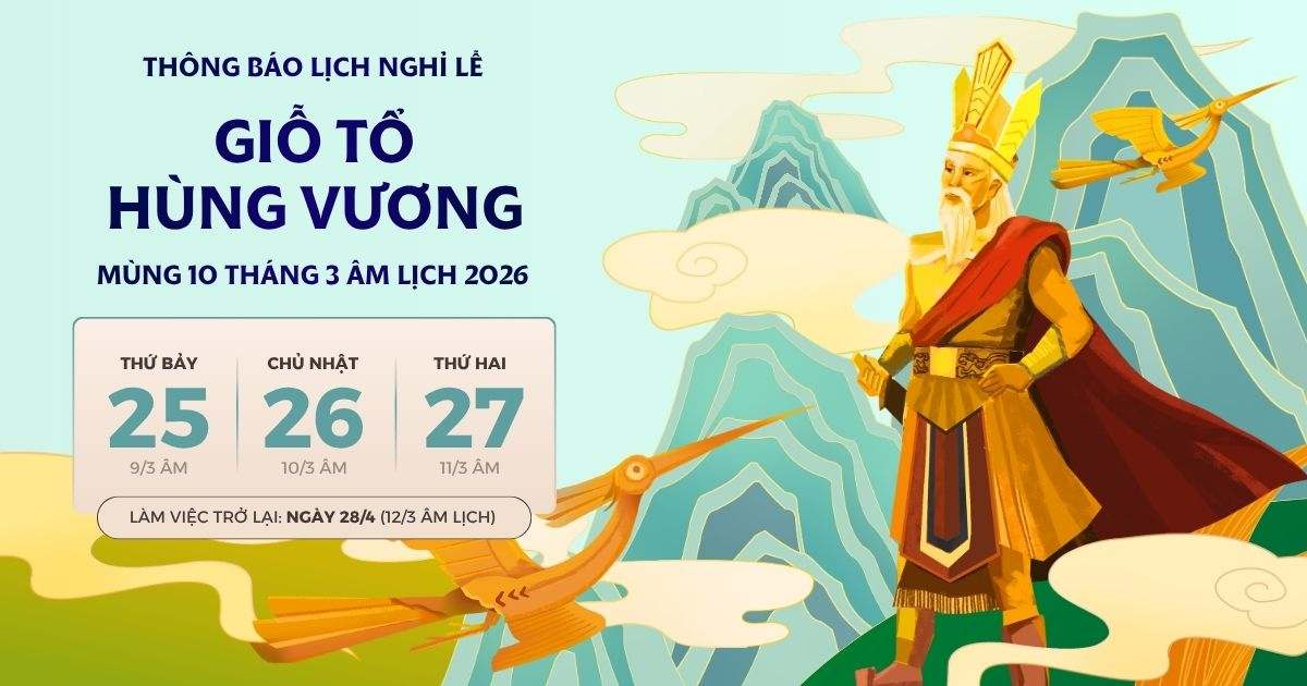 Mẫu thông báo nghỉ lễ Giỗ tổ Hùng Vương cho khách hàng Mẫu thông báo nghỉ lễ Giỗ tổ Hùng Vương cho khách hàng