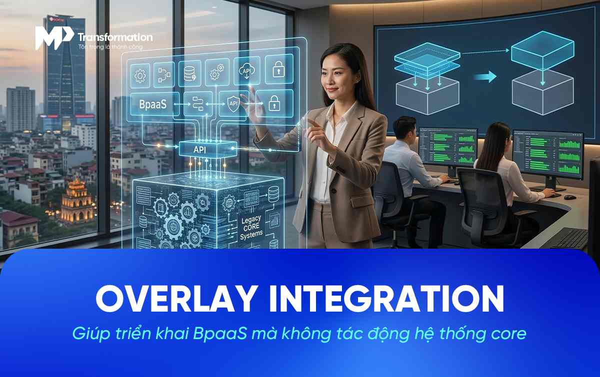 Cơ chế tích hợp “Lớp phủ” Overlay Integration: BpaaS vận hành mà không chạm vào core