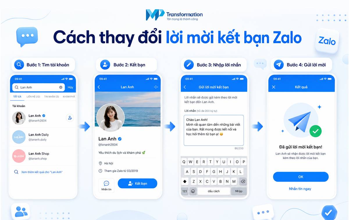 Cách thay đổi lời mời kết bạn trên Zalo Cách thay đổi lời mời kết bạn trên Zalo