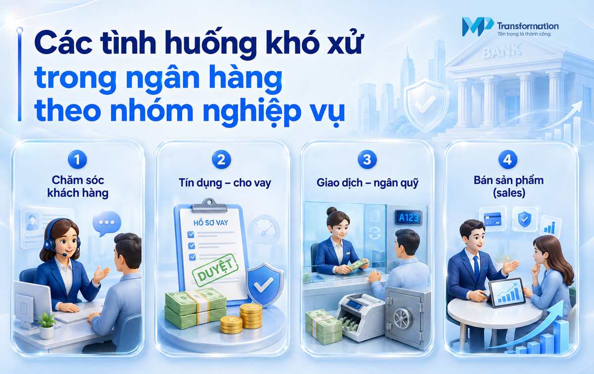 Các tình huống khó xử trong ngân hàng theo nhóm nghiệp vụ Các tình huống khó xử trong ngân hàng theo nhóm nghiệp vụ